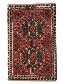 77X118 Tappeto Orientale Shiraz Nero/Rosso Scuro (Lana, Persia/Iran) Carpetvista