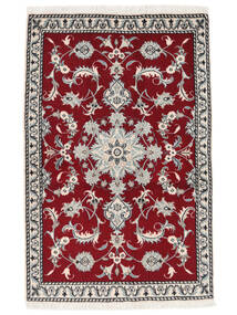  Orientalischer Nain Teppich 88X136 Dunkelrot/Dunkelgrau Wolle, Persien/Iran Carpetvista