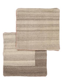  Patchwork Pillowcase - 2 Pack 65X65 Persian Wool Rug Orange/Brown Small Carpetvista