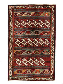 72X118 絨毯 カシュガイ オリエンタル ブラック/ダークレッド (ウール, ペルシャ/イラン) Carpetvista