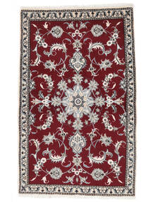 90X143 絨毯 ナイン オリエンタル ダークレッド/ブラック (ウール, ペルシャ/イラン) Carpetvista