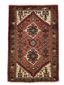  Hamadan Rug 78X118 Persian Wool Black/Dark Red Small Carpetvista