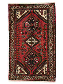  Oriental Hamadan Rug 74X122 Black/Dark Red Wool, Persia/Iran Carpetvista