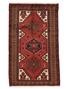  Persian Hamadan Rug 70X116 Black/Dark Red (Wool, Persia/Iran)