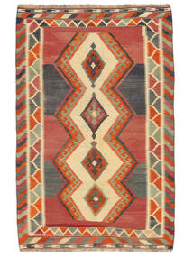 138X213 Kelim Vintage Tæppe Orientalsk Mørkerød/Sort (Uld, Persien/Iran) Carpetvista