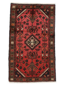  Persialainen Hamadan Matot Matto 81X138 Musta/Tummanpunainen (Villa, Persia/Iran)