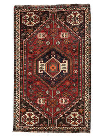 78X127 Alfombra Shiraz Oriental Negro/Rojo Oscuro (Lana, Persia/Irán) Carpetvista
