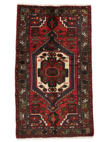  Persian Hamadan Rug 71X122 Black/Dark Red Carpetvista