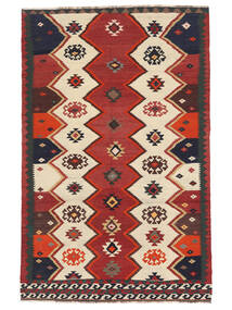  Orientalischer Kelim Vintage Teppich 144X220 Dunkelrot/Schwarz Wolle, Persien/Iran Carpetvista