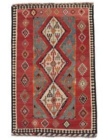 164X258 Kelim Vintage Vloerkleed Oosters Donkerrood/Zwart (Wol, Perzië/Iran) Carpetvista