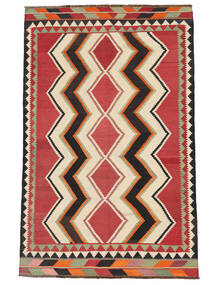 155X244 絨毯 オリエンタル キリム ヴィンテージ ダークレッド/ベージュ (ウール, ペルシャ/イラン) Carpetvista