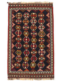 147X243 Dywan Orientalny Kilim Vintage Czarny/Ciemnoczerwony (Wełna, Persja/Iran) Carpetvista