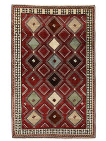 161X255 Tapete Ghashghai Oriental Preto/Vermelho Escuro (Lã, Pérsia/Irão) Carpetvista