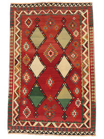 Tapete Kilim Vintage 160X244 Vermelho Escuro/Laranja (Lã, Pérsia/Irão)