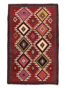 160X252 Kelim Vintage Matta Orientalisk Mörkröd/Svart (Ull, Persien/Iran) Carpetvista