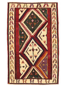 Tapis Persan Kilim Vintage 162X258 Rouge Foncé/Noir (Laine, Perse/Iran)