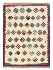 Kelim Vintage Teppich 147X207 Orange/Beige Wolle, Persien/Iran Carpetvista