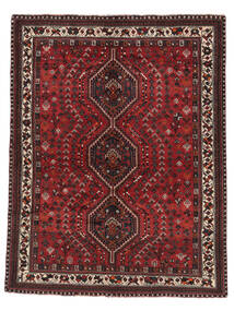 160X208 絨毯 シラーズ オリエンタル 黒/深紅色の (ウール, ペルシャ/イラン)