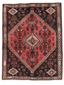 Alfombra Oriental Shiraz 155X201 Negro/Rojo Oscuro (Lana, Persia/Irán)