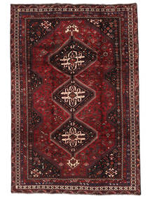  Orientalischer Ghashghai Teppich 205X308 Schwarz/Dunkelrot Wolle, Persien/Iran Carpetvista