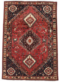 217X306 Alfombra Oriental Gashgai Rojo Oscuro/Negro (Lana, Persia/Irán) Carpetvista