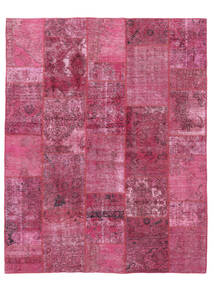 Patchwork Rug 202X255 Dark Red/Dark Pink Wool, Persia/Iran Carpetvista