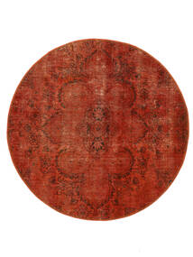 Ø 120 Colored Vintage - Persien/Iran Teppe Moderne Rundt Mørk Rød/Svart (Ull, Persia/Iran) Carpetvista