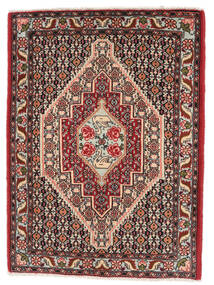 74X102 Tapete Oriental Senneh Preto/Vermelho Escuro (Lã, Pérsia/Irão) Carpetvista