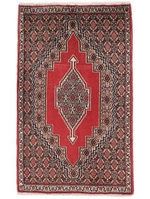  Senneh Rug 73X120 Persian Wool Dark Red/Black Small Carpetvista