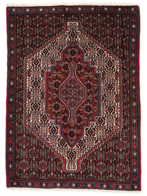  Orientalischer Senneh Teppich 74X102 Schwarz/Dunkelrot Wolle, Persien/Iran Carpetvista