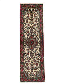  Persian Asadabad Rug 74X238 Black/Dark Red Carpetvista