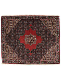Tapete Persa Senneh 68X80 Preto/Vermelho Escuro (Lã, Pérsia/Irão)