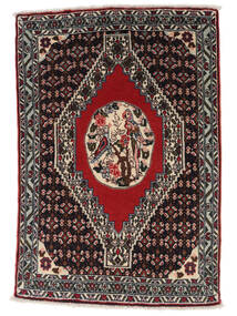 74X108 Alfombra Oriental Senneh Negro/Marrón (Lana, Persia/Irán) Carpetvista