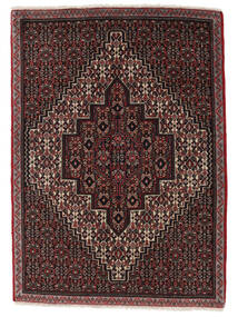 70X98 Senneh Matta Orientalisk Svart/Mörkröd (Ull, Persien/Iran) Carpetvista