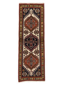  Persischer Ardebil Teppich 63X188 Läufer Schwarz/Dunkelrot (Wolle, Persien/Iran)