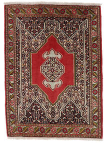 Tapete Oriental Senneh 72X97 Preto/Vermelho Escuro (Lã, Pérsia/Irão)