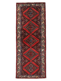 77X198 絨毯 オリエンタル アサダバード 廊下 カーペット ブラック/ダークレッド (ウール, ペルシャ/イラン) Carpetvista