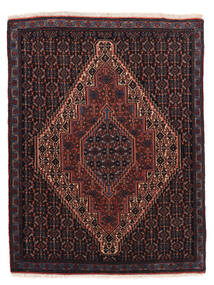  Orientalsk Senneh Teppe 73X96 Svart/Mørk Rød Ull, Persia/Iran Carpetvista