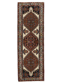  Orientalischer Ardebil Teppich 70X207 Läufer Schwarz/Dunkelrot Wolle, Persien/Iran Carpetvista