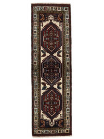  66X216 Ardebil Vloerkleed Tapijtloper Zwart/Bruin Perzië/Iran Carpetvista