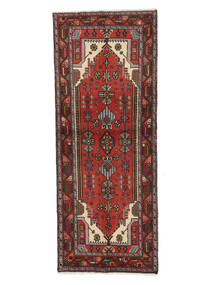  Persian Hamadan Rug 77X198 Dark Red/Black Carpetvista