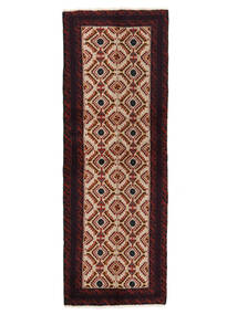 絨毯 ペルシャ バルーチ 68X192 廊下 カーペット ブラック/ダークレッド (ウール, ペルシャ/イラン)