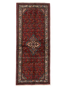 81X198 Alfombra Oriental Hamadan De Pasillo Negro/Rojo Oscuro (Lana, Persia/Irán) Carpetvista