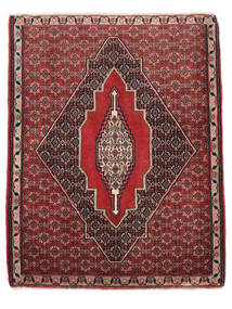 絨毯 センネ 80X104 ダークレッド/ブラック (ウール, ペルシャ/イラン)