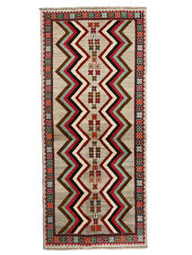 83X186 Tapis D'orient Ghashghaï De Couloir Noir/Rouge Foncé (Laine, Perse/Iran) Carpetvista