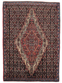  Persisk Senneh Teppe 74X103 Svart/Mørk Rød (Ull, Persia/Iran)