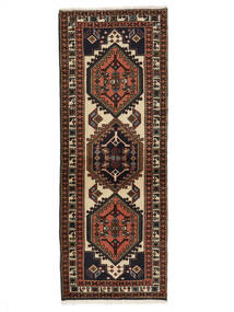 71X188 絨毯 アルデビル オリエンタル 廊下 カーペット ブラック/茶色 (ウール, ペルシャ/イラン) Carpetvista