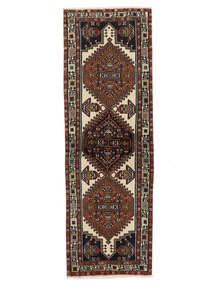  Persischer Ardebil Teppich 67X201 Läufer Schwarz/Dunkelrot (Wolle, Persien/Iran)