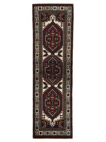 絨毯 アルデビル 65X215 廊下 カーペット ブラック/茶色 (ウール, ペルシャ/イラン)