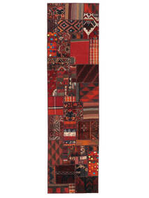  80X301 Kelim Tekkeh Matot Matto Musta/Tummanpunainen Persia/Iran Carpetvista